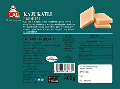 Lal Sweets Kaju Katli Premium (400 gm)