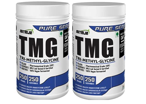 Nutrija-TRIMETHYLGLYCINE (TMG)(Betaine Anhydrous) - 250 grams x 2