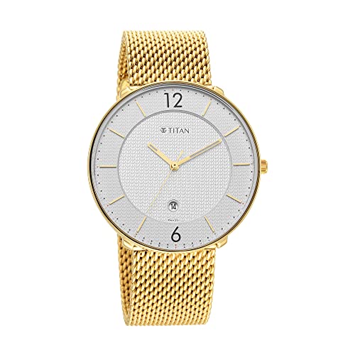 Titan Analog White Dial Women's Watch-1849YM01