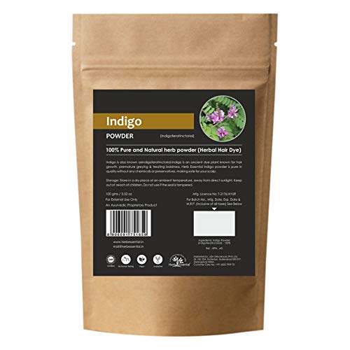 Herb Essential Indigo Leaves Powder Natural Hair Dye, 100 G