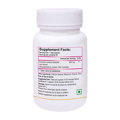 Biotrex Nutraceuticals Forskolin 500Mg - 60 Capsules