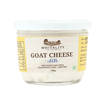 Courtyard Farms Goat Cheese with Fresh Dill and Herbs (200gms) Glass Packing