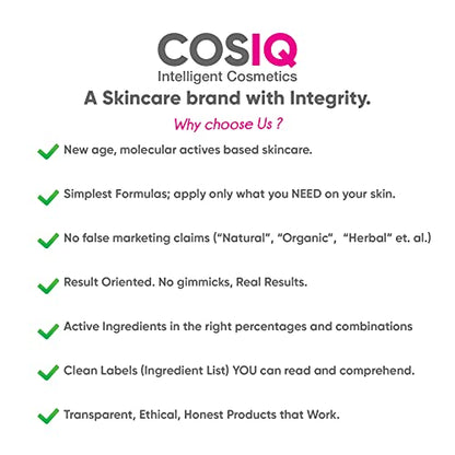 Cos-IQ Daily Use Sunscreen Serum SPF 30 PA++++ Broad Spectrum, 100ml, UVA, UVB and IR Protection, Zee Cast, Ultra Light Weight, Skin Safe, Dewy Finish