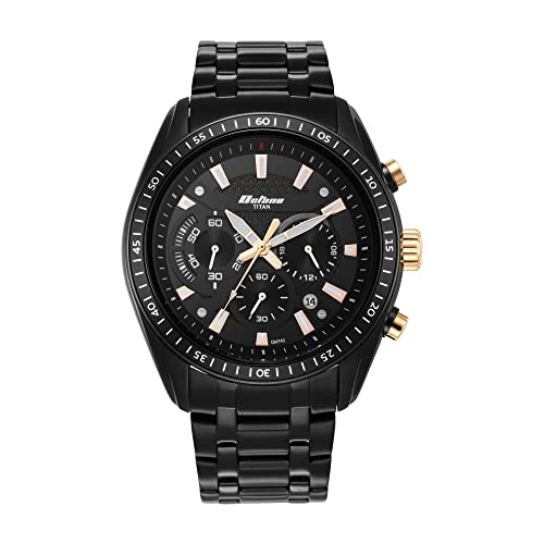 Titan Analog Black Dial Men's Watch-90077KM04