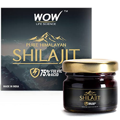 WOW Life Science Pure Himalayan Shilajit/Shilajeet Resin - 20g