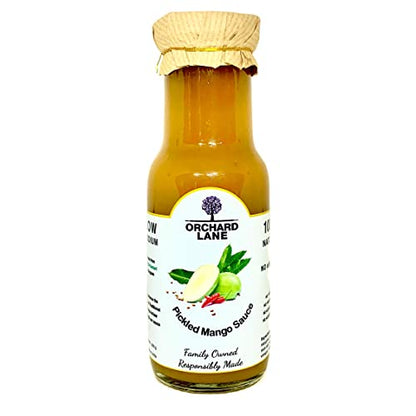 Orchard Lane Pickled Mango Sauce | Achari Sauce | No Preservatives or MSG Glass bottle | For dipping, cooking, marinade | 230gm