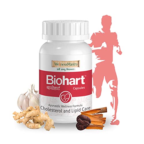 Wellness Mantra BIOHART Ayurvedic Capsules | 60 Capsules | Arjunchhal, Haritaki, Lasoon and more herbs