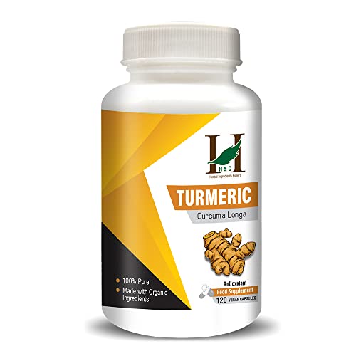 H&C Herbal Ingredients Expert Turmeric Capsules for Antioxidant - 450mg -120 Capsules