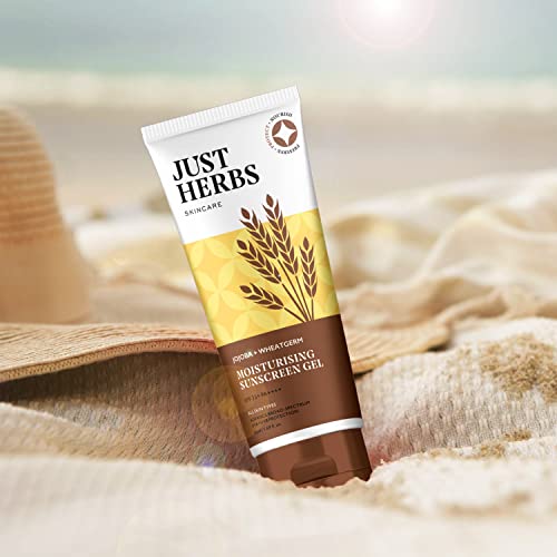 Just Herbs SPF 35+ Nosun Sunscreen Gel, Lightweight, Broad Spectrum PA 35++++ with Jojoba & Wheat - 50ml