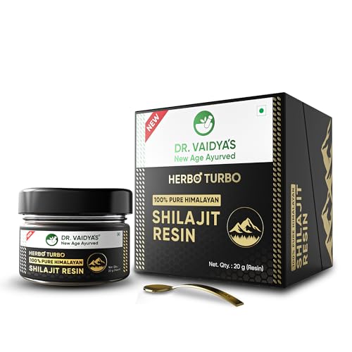 Dr. Vaidya’s Herbo24Turbo Shilajit Resin - 20 g | 100% Pure Himalayan | >75% Fulvic Acid & 80+ Trace Elements | Lab Tested