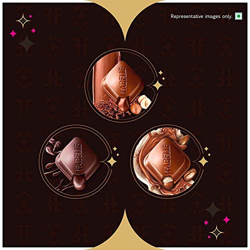Fabelle The Bars Trilogy - 3 Assorted Large Luxury Chocolate Bars, Premium Packaged Gift Chocolate Box, Centre-Filled Bars, 388g