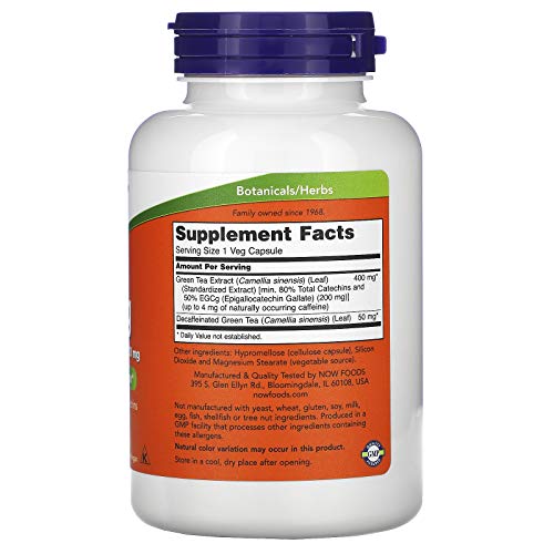 Now Foods, EGCg, Green Tea Extract, 400 mg, 180 Vcaps