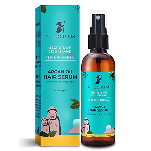 Pilgrim Argan Oil Hair Serum For Dry Frizzy Hair, Hair Smoothing, Smoothing & Control Of Frizzy/Dry oft Hair, Anti Frizz For Unisex, 100 Ml, Pack of 1