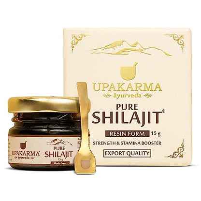 UPAKARMA Ayurveda Pure and Natural Shilajit/Shilajeet Resin 15g - Pack of 1