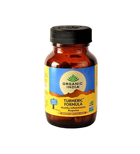 Organic India Turmeric Bottle | Strong anti-inflammatory | Enhances Skin, Bone, and Joint Health - 60 Capsules