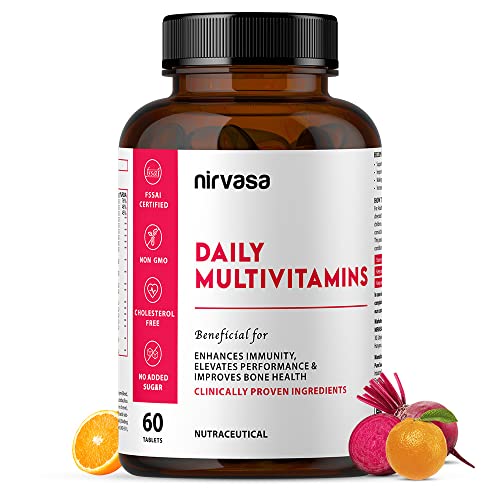 Nirvasa Daily Multivitamin Tablets for Men & Women | Vitamin Tablets - 60 Tablets x 1