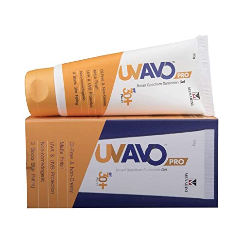 UVAVO Pro SPF 30+ Broad Spectrum Sunscreen Gel with IR Protection-50gm