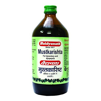 Baidyanath Mustakarishta Syrup for Diarrhoea, Dysentery | Improve Appetite - 450 Ml