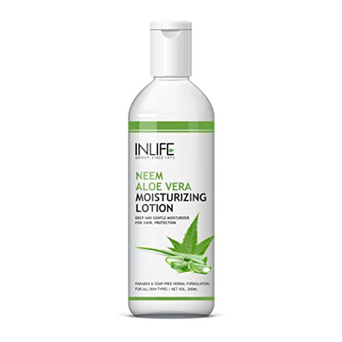 INLIFE Neem Aloe Vera Moisturising Lotion, Paraben Free - 200 ml