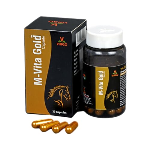 VIRGO M-Vita Gold Capsule | A Product by Unjha Ayurvedic Pharmacy | Men For Stamina Boost , Energy Cilajit, Safed Musli, Ashwagandha | 30 Capsule 30 g