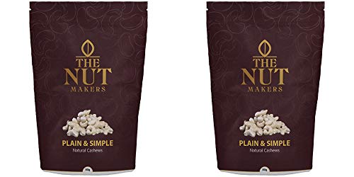 The Nut Makers Plain & Simple Cashews-80gms-pack of Two