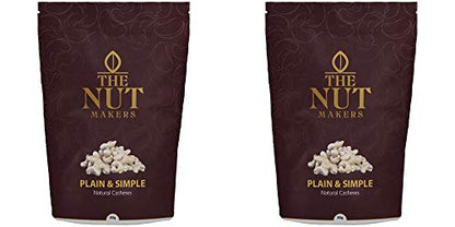 The Nut Makers Plain & Simple Cashews-80gms-pack of Two