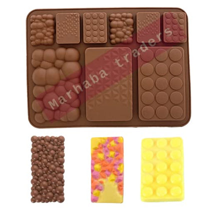 9 Slot Cadbury Chocolate Mould, Shapes: Bubble, Spike Crack and Round Candy Mould