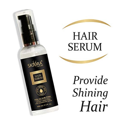 Skiura Nature Total Repair Hair Serum Enriched with Ferment and Almond Oil For Silky Smooth Hair, Tangle Free and Frizz Free- 100 ML