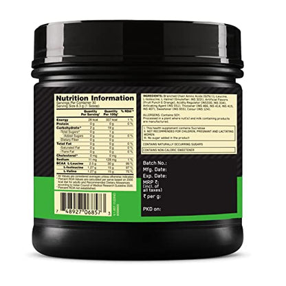 Optimum Nutrition BCAA, 5g BCAAs in 2:1:1 Ratio, 30 servings, For Muscle Recovery (250gm, Fruit Punch)
