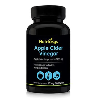 Biotrex Nutraceuticals Nutriosys Apple Cider Vinegar, 1200 mg (90 Veg Capsules) - Pack of 2