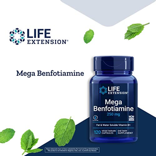 Life Extension Mega Benfotiamine Capsule, 250 Mg , 120 Vegetarian Capsules