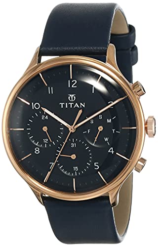 Titan Light Leathers Analog Blue Dial Men's Watch-NM90102WL02 / NL90102WL02/NP90102WL02