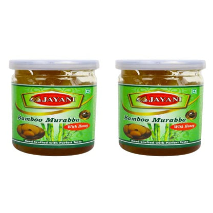 JAYANI Homemade Bamboo Murabba with Raw Forest Honey Helps Increasing Height Growth | Bans Ka Murabba 350 Gm Pack of 2