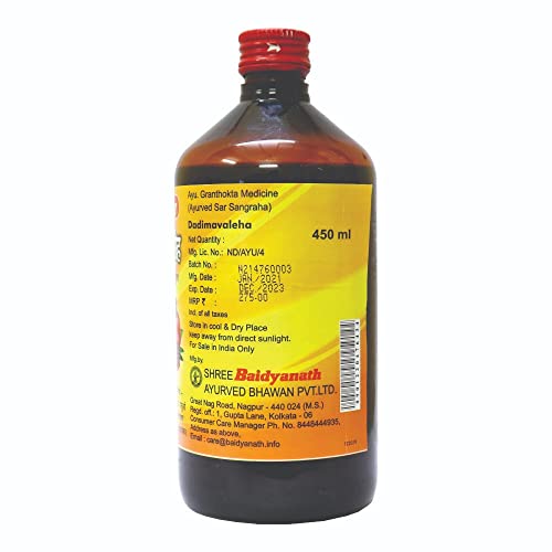 Baidyanath Nagpur Dadimavaleha syrup with Pomegranate - 450 ML