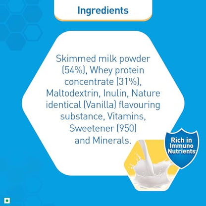 Nestlé Resource High Protein - Vanilla Flavour, Contains Whey Protein, 42g Protein per 100g, 400g