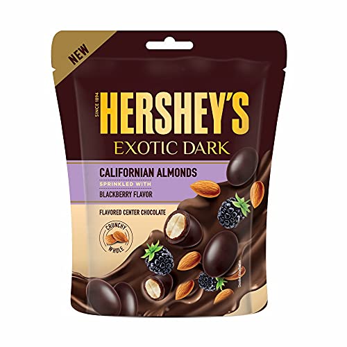 Hershey's Exotic Dark Chocolate - Californian Almond Sprinkled with BlackBerry Flavor 30g ( Pack of 8)
