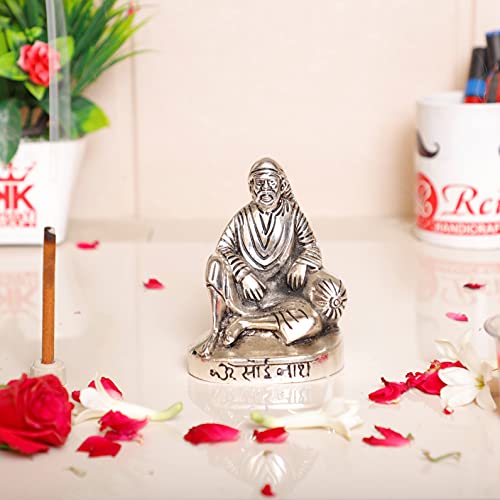 KridayKraft Shirdi Sai Baba Metal Statue,Sai Baba Idol Murti