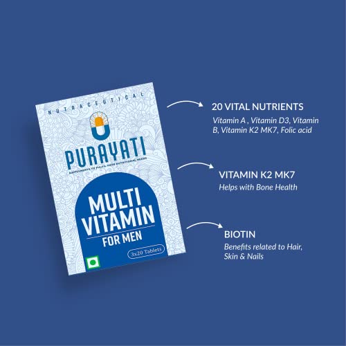 Purayati Multivitamin for Men (60 Tablets)