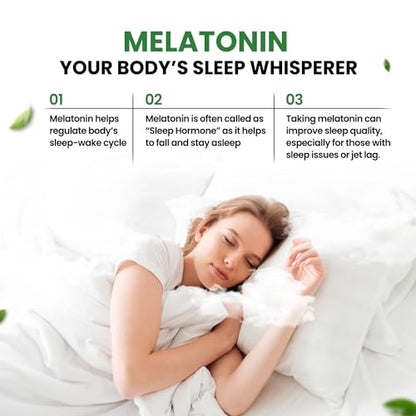 Himalayan Organics Melatonin 10 MG Healthy Sleep Cycle | Helps Stress & Anxiety Relief | Improve Concentration | Non-Habit Forming (120 Tablets)