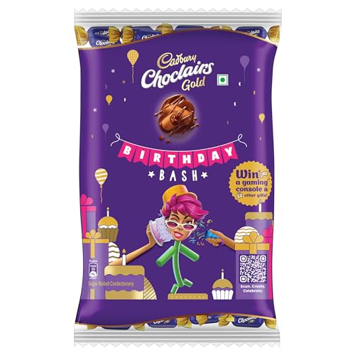 Cadbury Choclairs Gold Candy, 312 g (60 Candies)