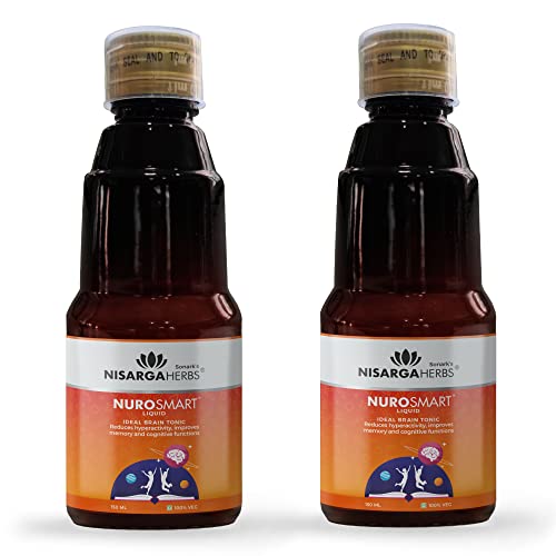 SONARK'S NISARGAHERBS Nurosmart Syrup for Kids, Brain Support, for Memory & Focus, 150 ml each (Pack of 2)