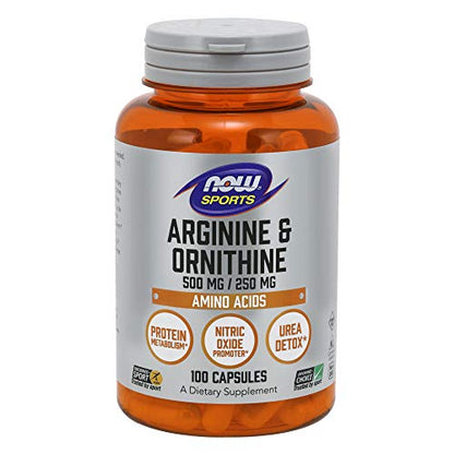 Now Foods L-Arginine and Ornithine, 100 Capsules