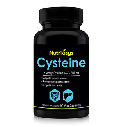 Nutriosys Cysteine 600mg (90 Veg Capsules) Pack of - 2