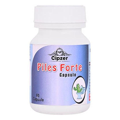 Cipzer Piles Forte Capsule I For Piles, Hemorrhoid Support, Bavasir, Fissure. Fistula, Inflammation  Relieve In Bleeding, Burning & Pain I 60 Capsules