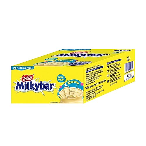 Nestle MILKYBAR Creamy White Chocolate Tablet Bar-588g Box (24.5g Bar, Pack of 24 Units)