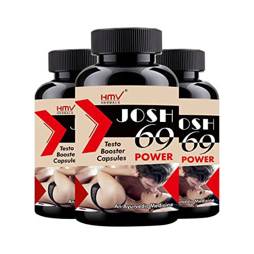 HMV HERBALS JOSH69 CAPSULES- HERBAL TEST-O-BO-OSTER CAPSULES FOR MEN-1000mg (Pack of 1)