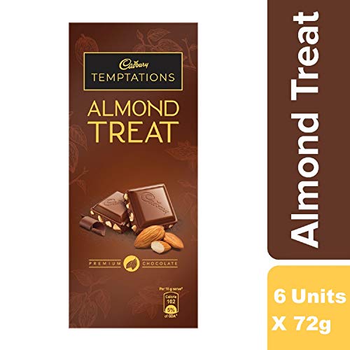 Cadbury Temptation Almond Treat Chocolate, 72g (Pack of 6)