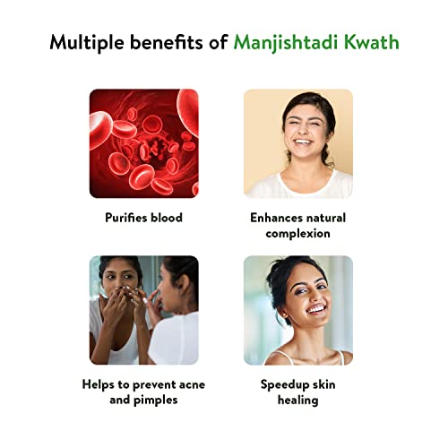 Kerala Ayurveda Manjishtadi Kwath 200 Ml With Manjishta, Triphala, Guduchi, Nimba, and Nisa|