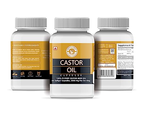 Holy Natural Castor oil Capsules - 60 Softgel Capsule