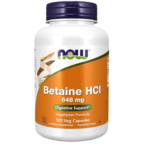 Now Foods, Betaine HCL, 648 mg, 120 Veggie Caps